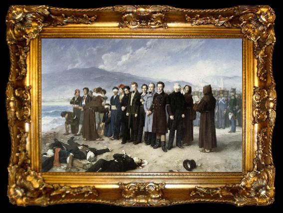 framed  Perez, Antonio Gisbert The Execution of Torrijos and His Companions, ta009-2